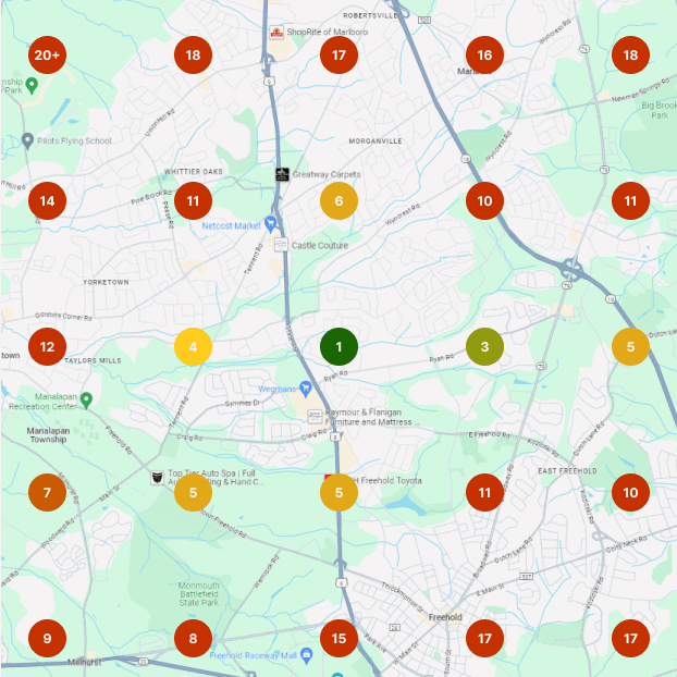 Local serch ranking gif for City Master Barbers (New Jersey)