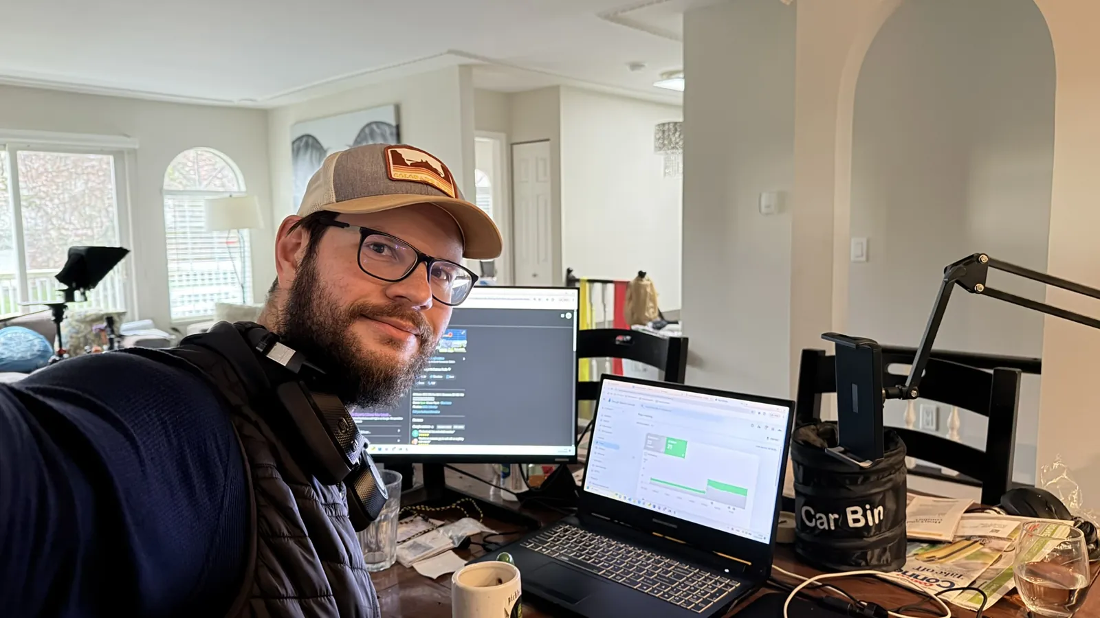 Serhii Dovzhenko at the North SEO office workspace, 408 E 56th Ave, Vancouver