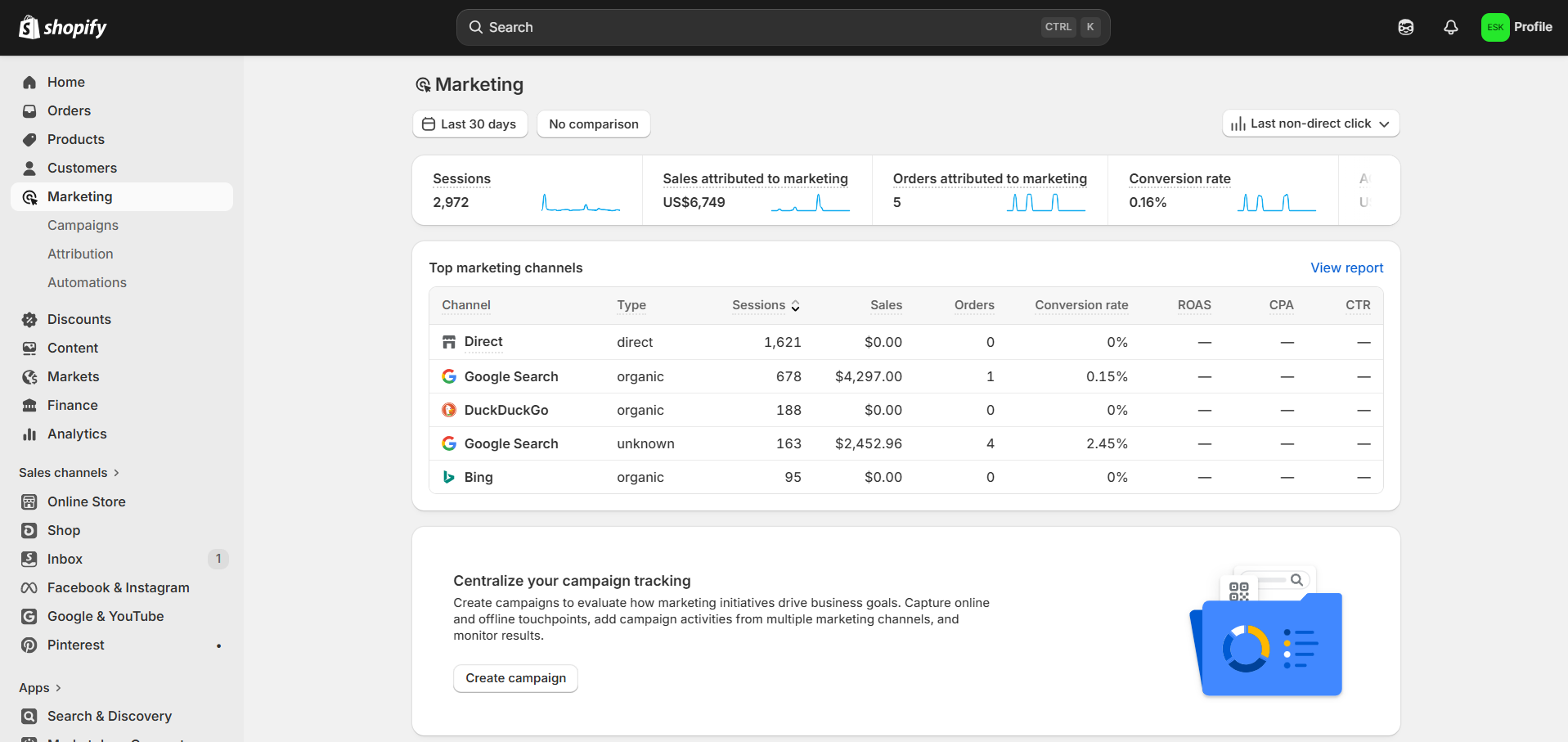 Ecommerce Shopify Optimization Screenshot