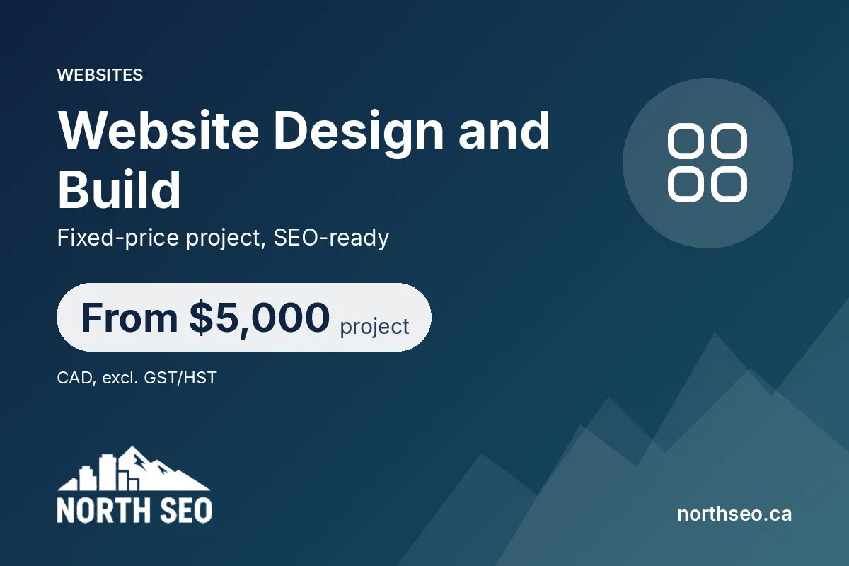 Website Design and Build - From $5,000 project, North SEO Vancouver